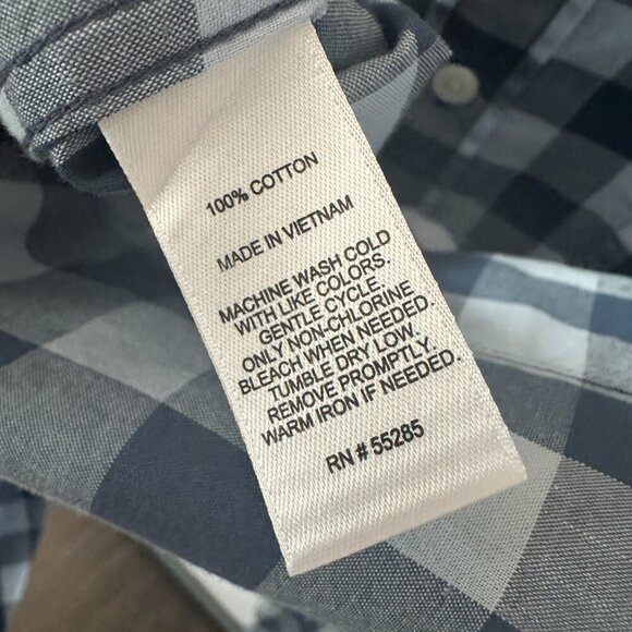 Express Blue Check XXL Shirt  NWT  100% Cotton - Picture 8 of 13